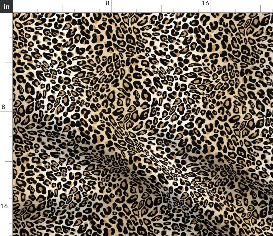 Spoonflower Fabric Classic Leopard Strong Cheetah Animal