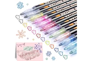 Marqueurs à paillettes : idée cadeau de Noël ciblant les filles et les adolescentes de 14 ans et plus, 12 couleurs de marqueu