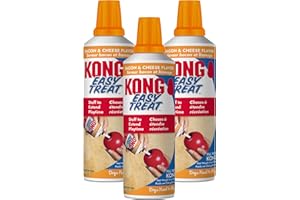 KONG Easy Treat Dog Paste 3-Pack – Mess-Free Stuffing Toys, Training & Reward Treats, Made in USA, Highly Digestible, No Refrigeration Needed (Bacon & Cheese)