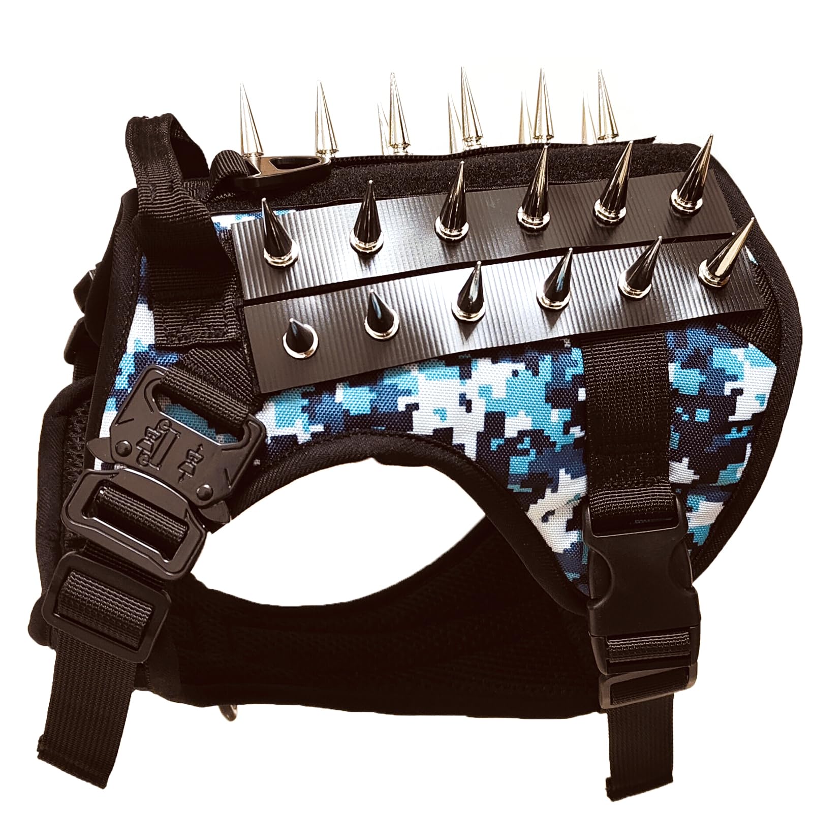 Photo 1 of Tactical Dog Harness for Small Medium Large Dogs No Pull Spike Vest Dog Harness Vest Tactical Working Dog Vest Harness Service Dog Jacket with Handle & Spike Protection Vest Small
