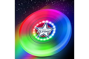 LED Flying Disc - 7 Dynamic Modes, 7 Colors, IP65 Waterproof, Perfect Birthday & Camping Gift for Men/Boys/Teens/Kids - Outdo
