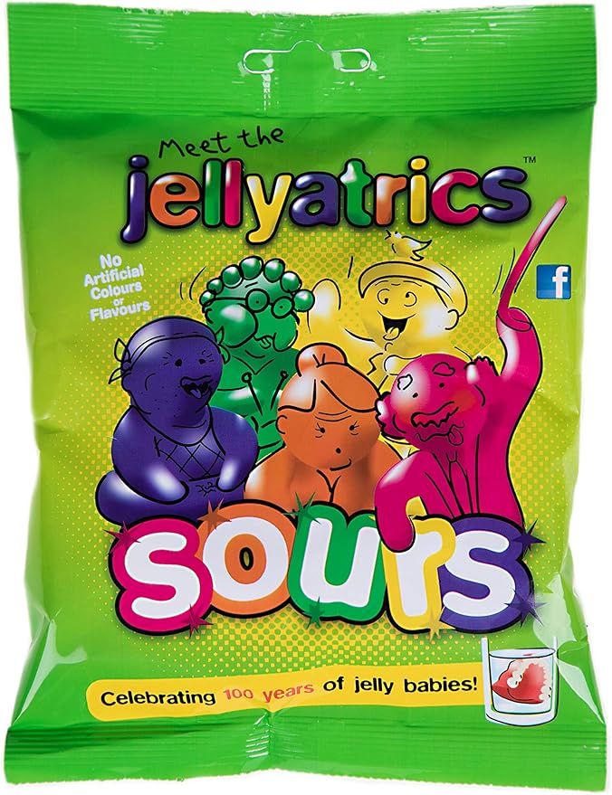 Jellyatrics Sours Jelly Babies Novelty Retirement 50th 60th 70th