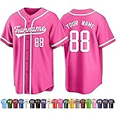 Custom Baseball Jersey Stitched Print Personalized Name Number Team Button Down Shirts Sports Uniform for Men Women Boys