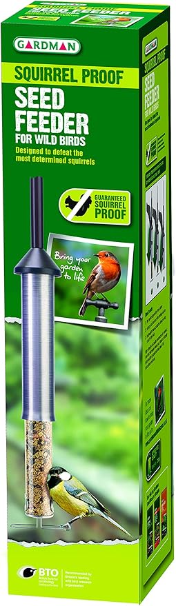 Gardman Guaranteed Squirrel Proof Wild Bird Seed Feeder Amazon Co