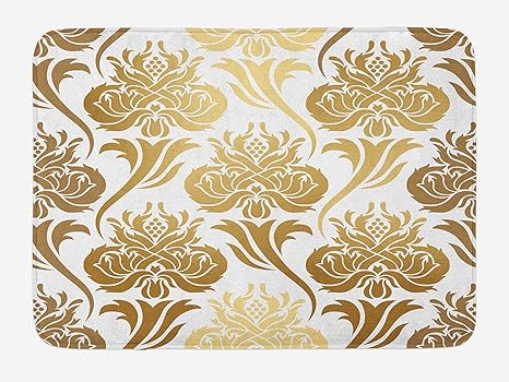 CUKENG Alfombrilla de baño de Damasco, Imagen Abstracta de Ombre con