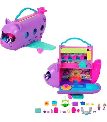 Polly Pocket Juego Y Juguete De Viaje Con 2 Icro Uñecas, Juguete De