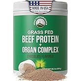 Grass Fed Beef Protein Powder + Organ Complex. Lactose Free Great Tasting Beef Protein Isolate. Animal Based Non Dairy No Whey Paleo Carnivore Supplement for Muscle Building. Chocolate Flavor