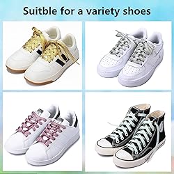 Olukssck 2 Pairs Flat Glitter Shiny Metallic Shoe