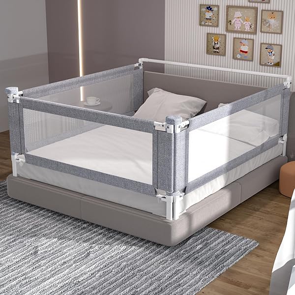 YULONGTENGFEI 3-PIECE TWIN SIZE BED RAIL FOR TODDLERS...