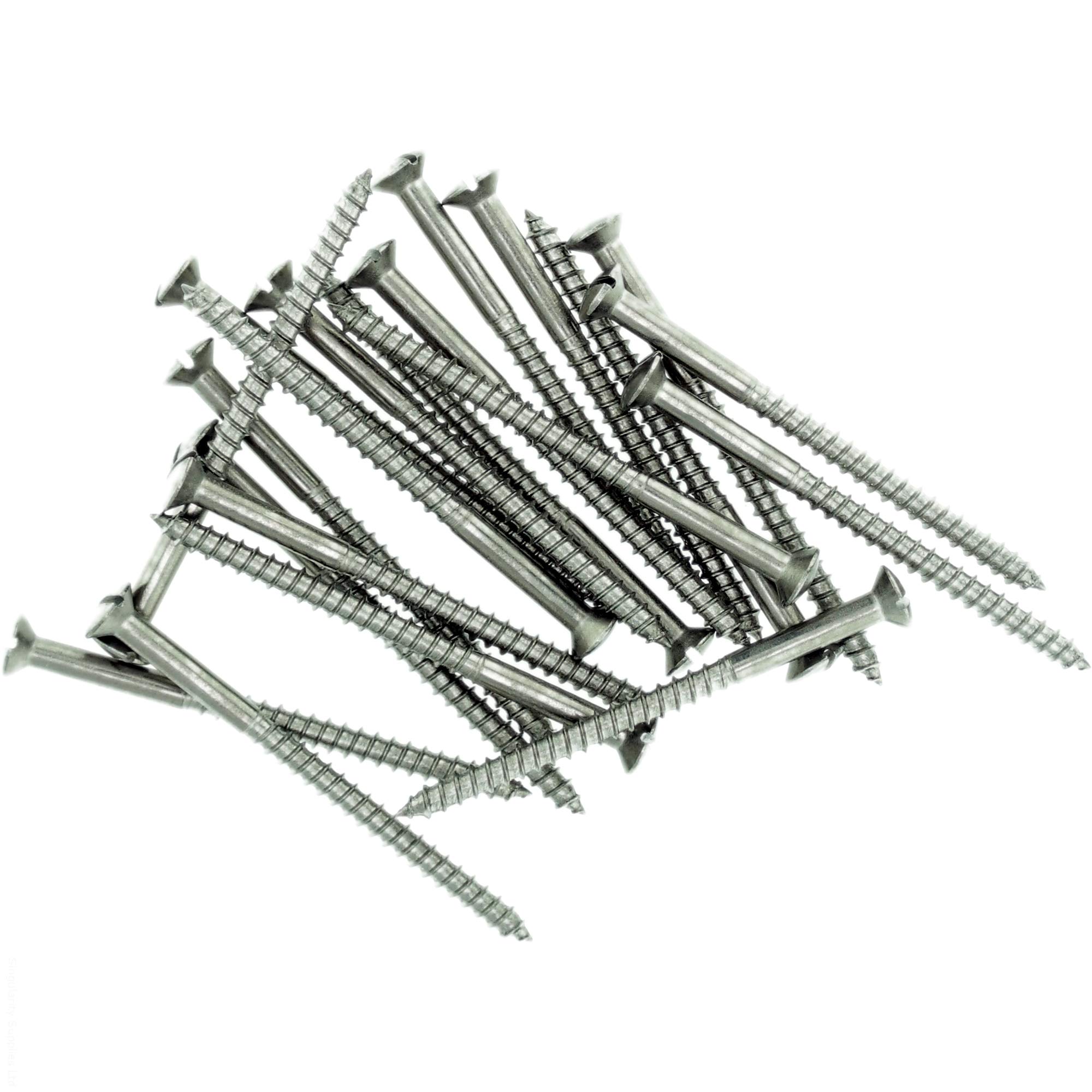 No.12 x 0.78 (5.5mm x 20mm) Slot Raised Countersunk Wood Screw - Stainless Steel (A2) (Pack of 20)