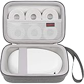 Elonbo Carrying Case for SUPVAN E10 Bluetooth Label Maker Machine, Portable Mini Thermal Label Printer Storage Holder, Wireless Small Handheld Sticker Maker Travel Bag, Pocket Fits Paper, Grey