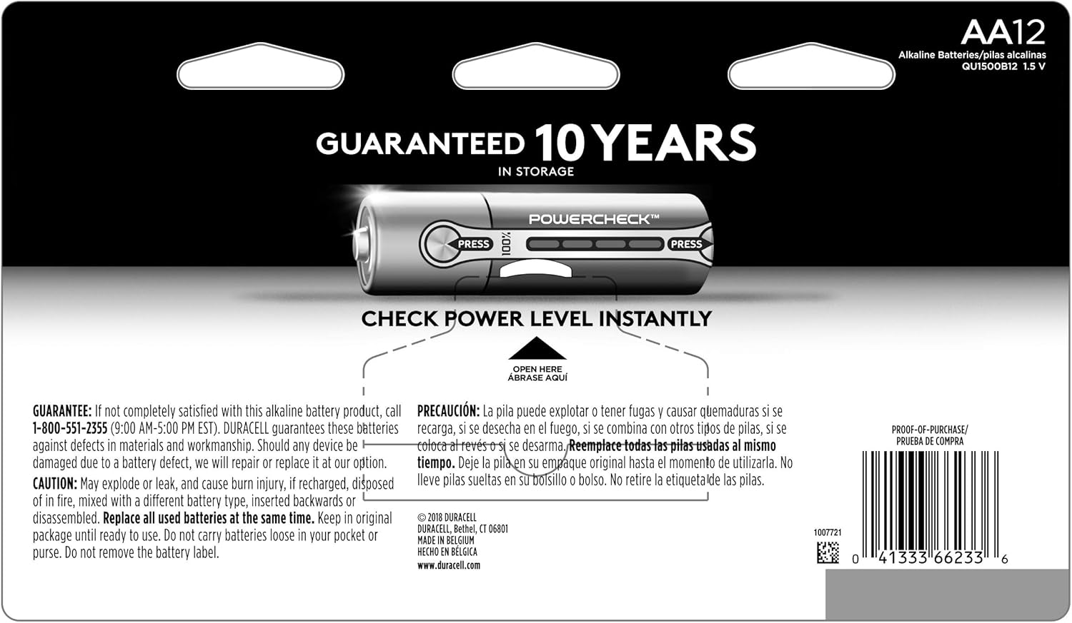 Duracell Quantum AA Alkaline Batteries - Long Lasting, All-Purpose Double A battery for Household and Business - 4 count: Health & Personal Care