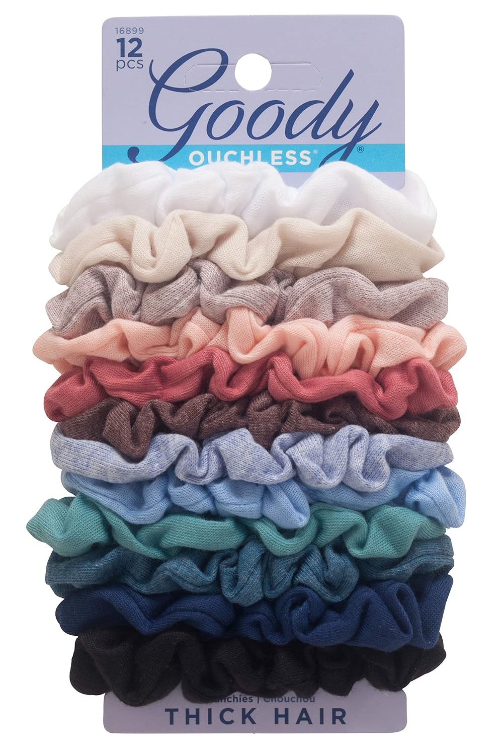 Goody Hair Ouchless Painfree Women's Hair Scrunchie, 8 count, Black : Hair Scrunchie : Beauty