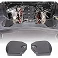 Rear Strut Tower Covers Compatible with Chevrolet Corvette C8 2020-2023, ABS Plastic Engine Bay Shock Protection Panel Cover Trim, 2pcs C8 Accessories (Carbon fiber pattern)