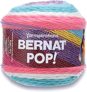 Bernat POP! Yarn, 5 oz, Snow Queen, 1 Ball