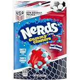 NERDS Gummy Clusters Berry Punch Breakaway Candy, Crunchy &amp; Gummy, 8 oz | Limited edition summer flavor, crunchy outside gummy inside, share bag, resealable, snacking, party candy