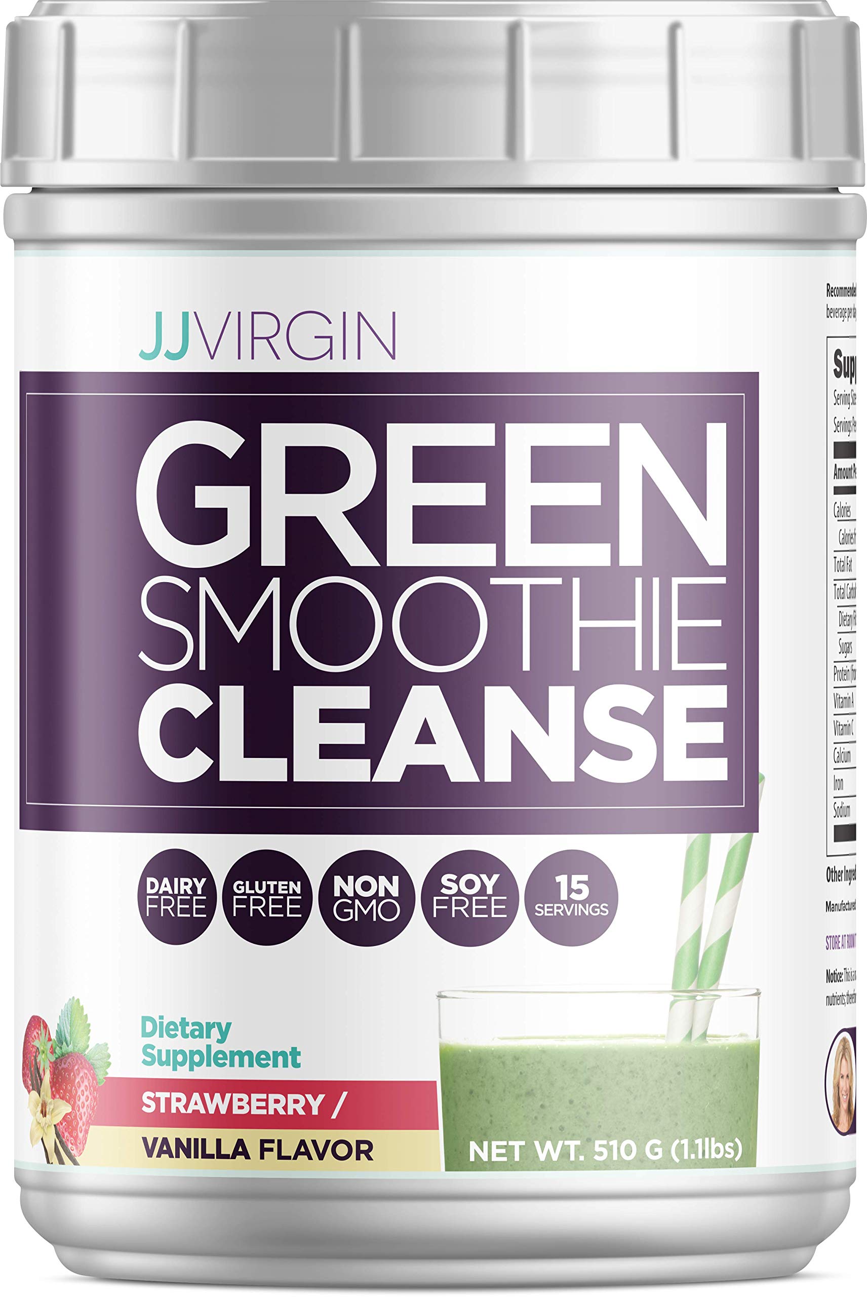 Jj Virgin Green Smoothie Cleanse Vegan Protein Greens Detox Powder With Amino Acid Profile Supports Metabolism Muscle Lasting Energy Strawberry Vanilla Flavor 15 Servings 510 Grams Buy Online In