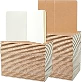 CoZyden 64 Pack Mini Notebook Bulk 3.4 X 5 Inch Blank Paper Small Pocket Notebook Set, Brown Kraft Mini Journals Notepads for Kids, 30 Sheets/60 Pages1