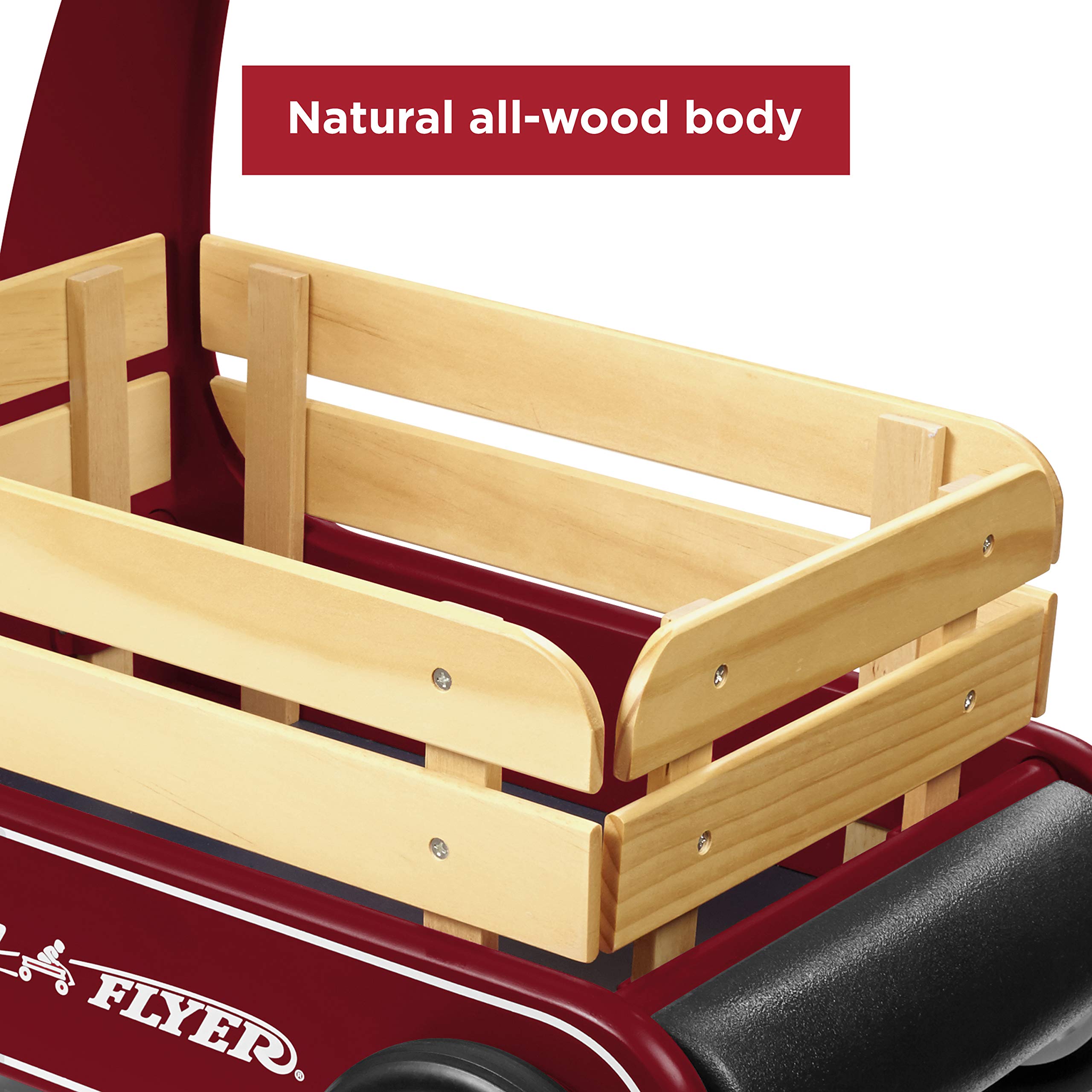 Baby Walker, Toddler Toys, Baby Toy, Radio Flyer Classic Walker Wagon, for Ages 1-4, Red, Wood