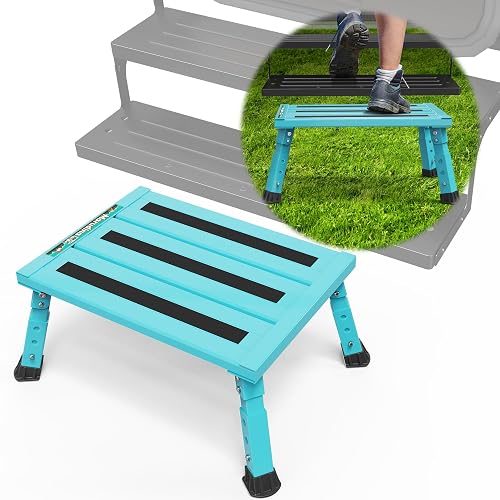 Marudina Large Platform RV Steps, 3-Level Adjustable Height Aluminum ...
