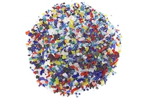 NUOBESTY 100g Mixed Color Microwave Kiln Crushed Glass Frits for DIY Jewelry Crafting Fusible Random Color