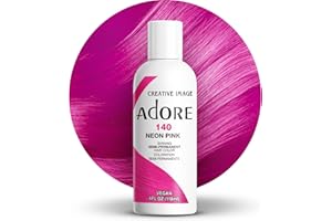 Adore Semi-Permanent Haircolor #140 Neon Pink 4 Ounce (118ml)