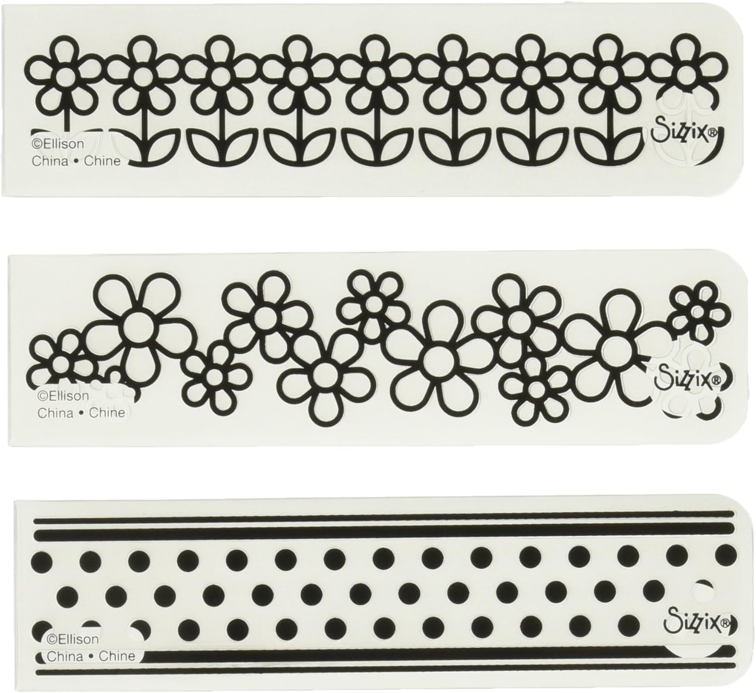 Sizzix 660393 Textured Impressions Embossing Folders, Flowers and Dots