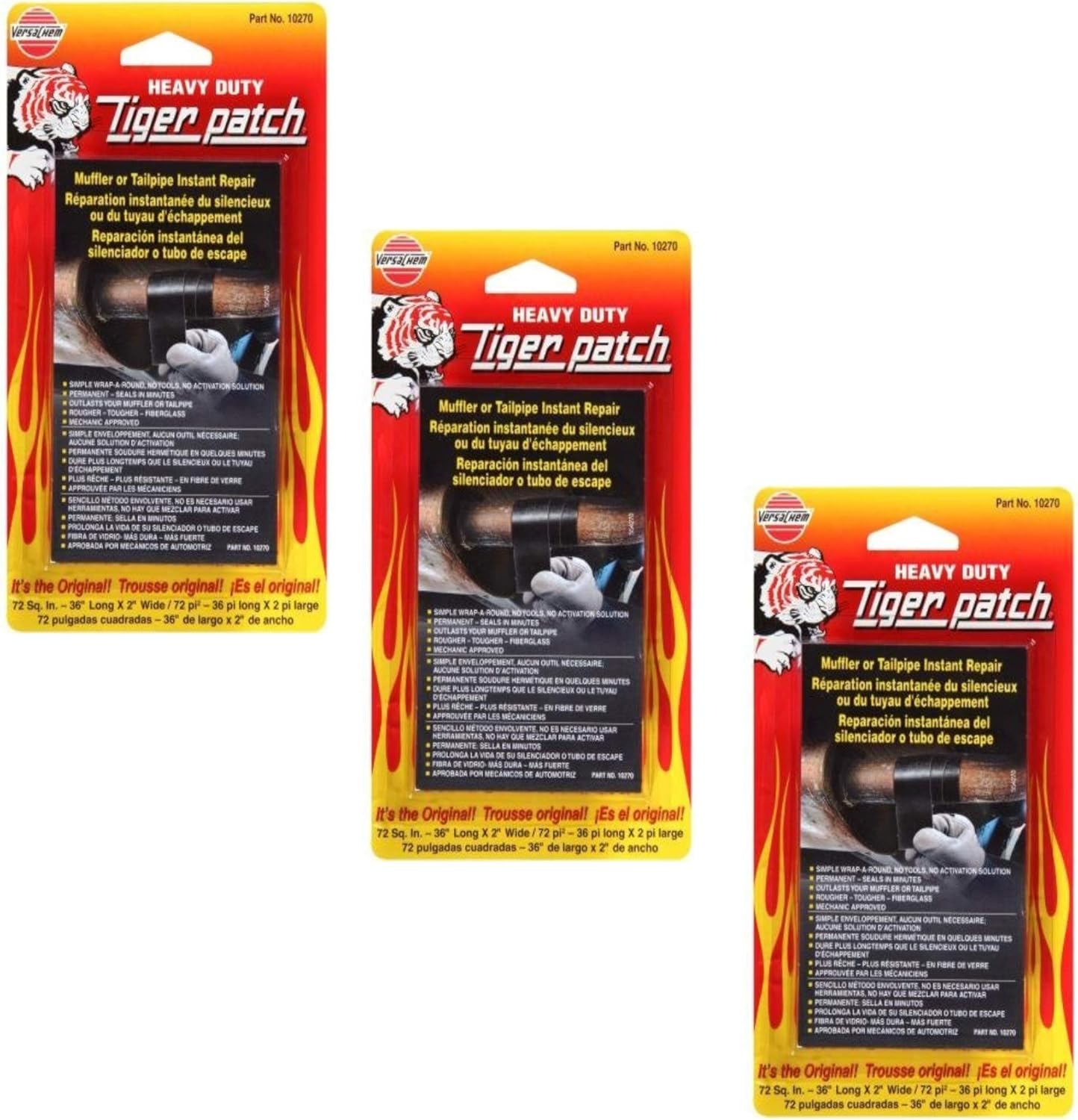 Versachem 4333092946 Muffler Tape Tigerpatch -3 Pack: Automotive