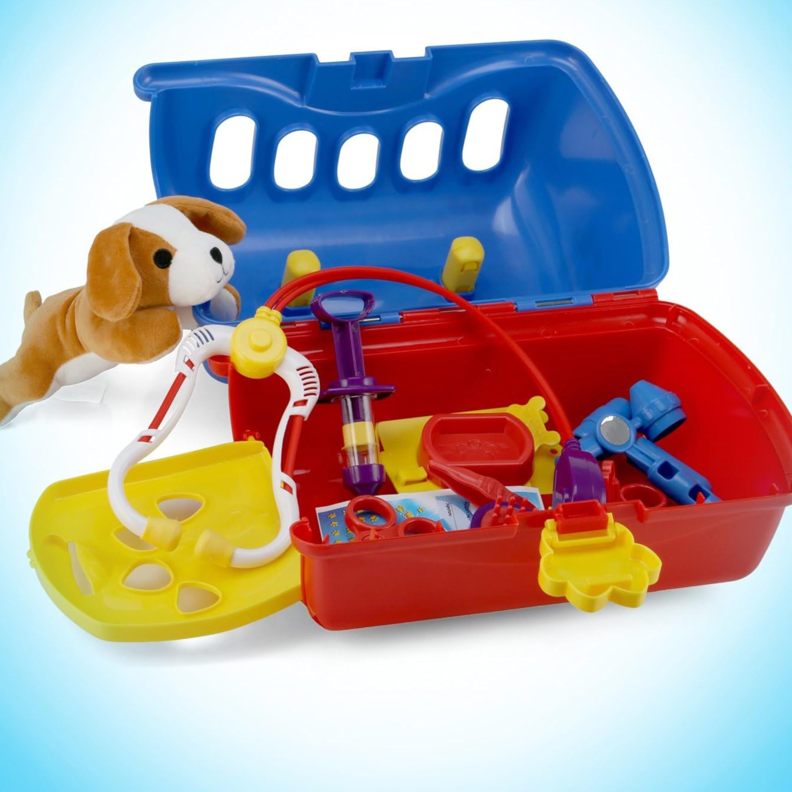 Kidzlane Deluxe Veterinarian Kit for Kids and Toddlers | Pretend Play Vet Set for Kids | Pet Vet Playset | Toy Pet Carrier for Little Girls and Boys | Kids Doctors Kit | Play Doctor Set for Kids