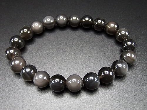 Amazon 石街 aa アイスオブシディアン 10mm ブレスレット 天眼有り まよけ 天然石 155 ブレスレット 通販