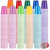 Eaasty 1000 Pcs Disposable Party Plastic Cups 10 Colors 5 Oz/150 ml Plastic Drinking Cups Assorted Colors Disposable Drinking Tumblers for Tasting, Birthday Parties, Picnic, BBQ, Wedding
