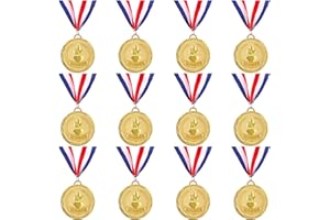 Caydo Gold Medals Winner Award Gold Prizes with Neck Ribbon for Adults and Kids for Competitions, Sports, Party, 2 Inch