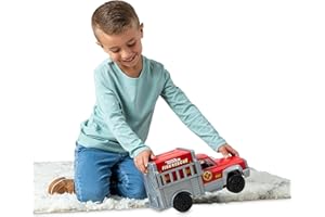 Tonka Steel Classics, Rescue Truck– Made With Steel and Sturdy Plastic, Red Friction Powered, Big Vehicle, Boys and Girls, Toddlers Ages 3+, Birthday Gift, Holiday