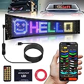 Eachbid Programmable Scrolling LED Sign, 23.4"x4.7", USB Flexible Digital Sign, APP Control, Custom DIY Editor Text, Patterns, Animations, for Car, Store, School, Hotel
