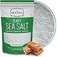 Flaky Hand Harvested Sea Salt Flakes, Baja Fleur de Sel Flake Salt, for Baking and Cooking and Fishing, 7 oz Bag