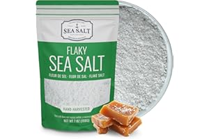 SEA SALT SUPERSTORE Flaky Hand Harvested Sea Salt Flakes, Baja Fleur de Sel Flake Salt, for Baking and Cooking and Fishing, 7 oz Bag
