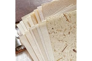 ARTSMONA 15 Sheets Textured Scrapbook Paper Assorted Set - Mixed Special Craft Paper for Scrapbooking Junk Journaling Supplies Bullet Journal Planner Collage Card Embellishments 5.8x8.3 Inch A5 (Creamy Beige)