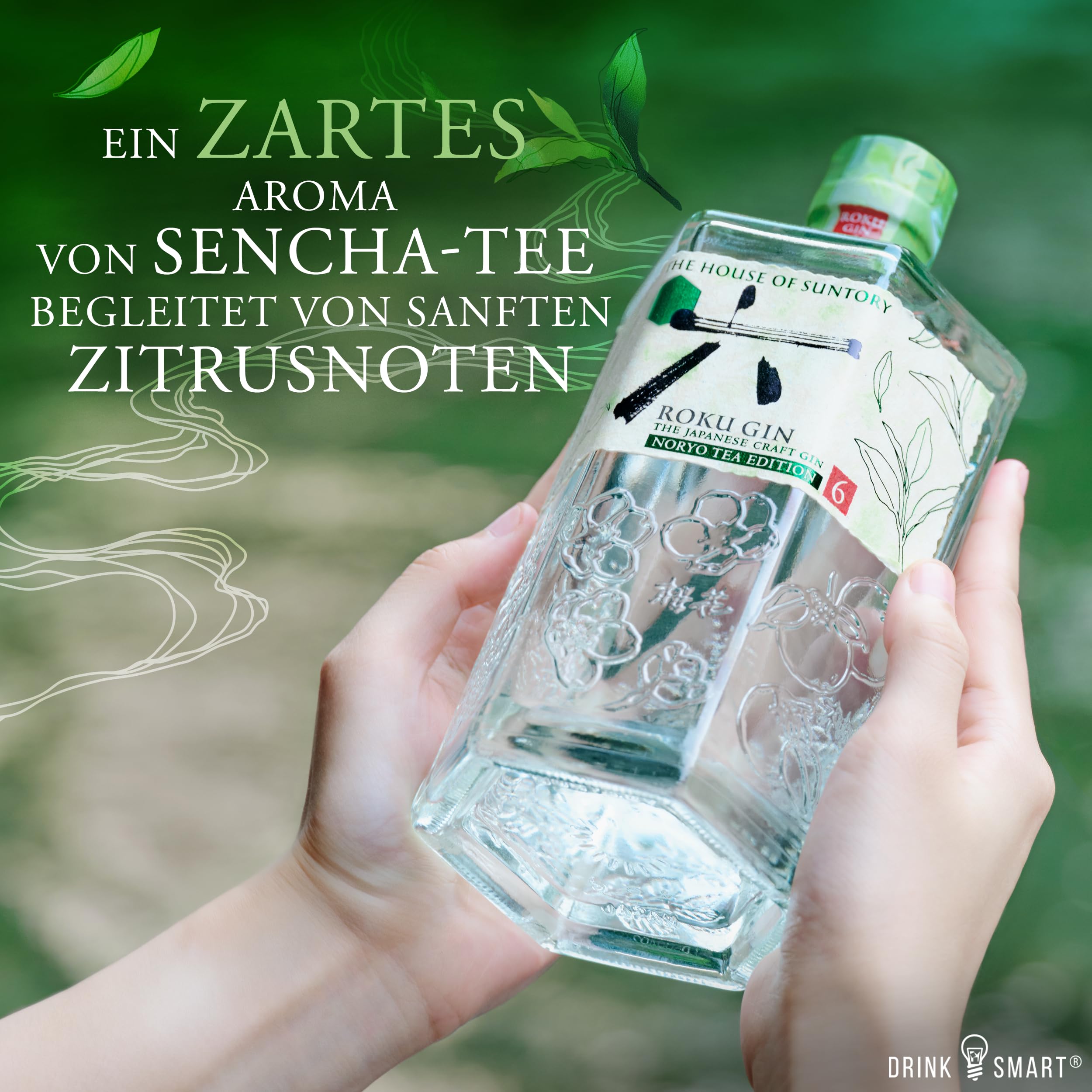 ROKU GIN Noryo Tea Edition | 6 japanische Botanicals | Meisterhaft destilliert in Japan | lebendig frischer Geschmack für Sommer| 43 Prozent Vol | 700ml Einzelflasche 4