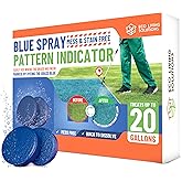 ECO LIVING SOLUTIONS Concentrated Blue Spray Pattern Indicator Tablets | Effervescent, Mess &amp; Stain Free, Weed Spray Dye for Herbicide &amp; Fertilizer, Quick To Dissolve, Makes Up To 20 Gallons