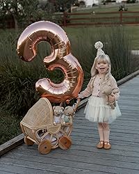 13 Balloon Number, Rose Gold Number 13th 31th