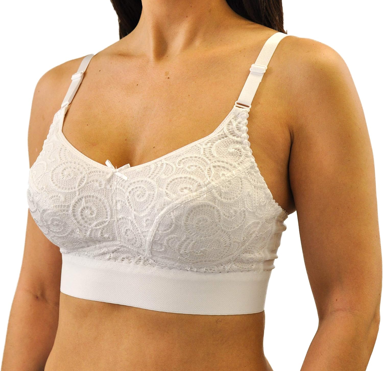 Nearly Me Anna White Soft Lace Full Coverage Post