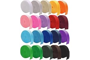 Amtvuzy 20 Rolls Polypropylene Webbing,1 inch Heavy Duty Webbing Straps for Furniture, Pet Collars, Bags, Indoor and Outdoor 