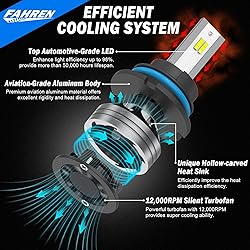FAHREN 9007 LED Bulb, 33000LM Super Bright, 6500K