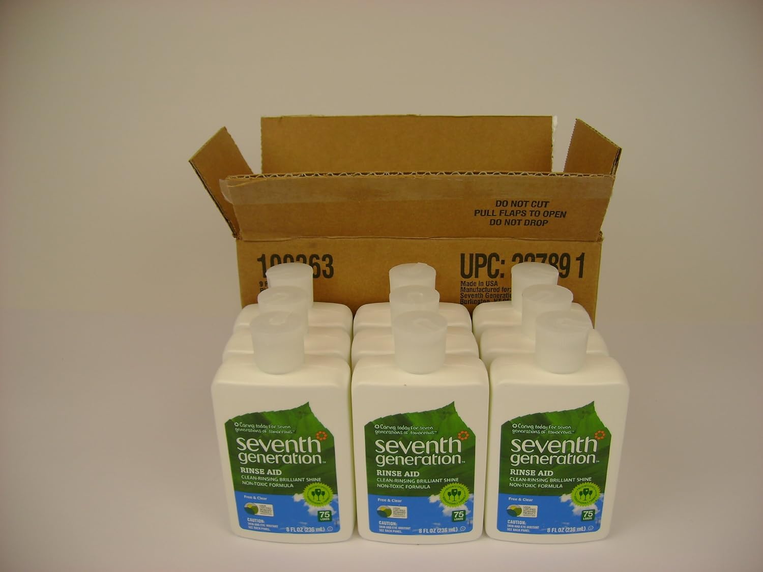 Seventh Generation Rinse Aid, Free & Clear, 8 oz (Pack of 9): Health & Personal Care