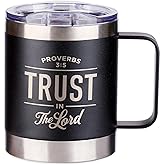 Trust in the LORD Black Camp-style Stainless Steel Mug - Proverbs 3:5