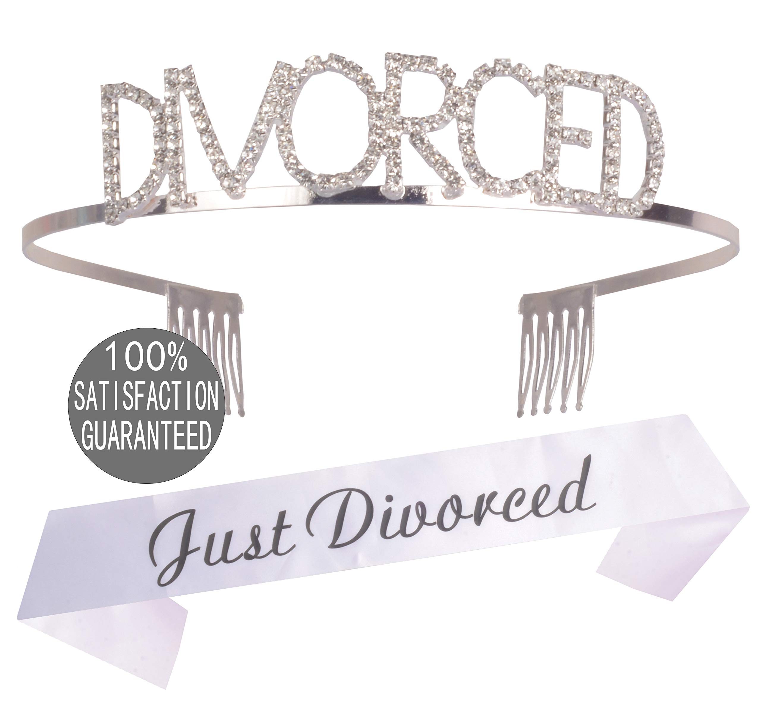 Just Divorced Tiara And Sash Happy Divorce Party Supplies Just