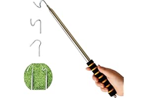 BYTCEW Pickup Telescopic Push/Pull Rod Pole with Two Hooks