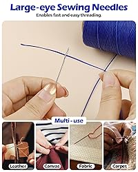 Leather Upholstery Sewing Waxed Thread: PLANTIONAL