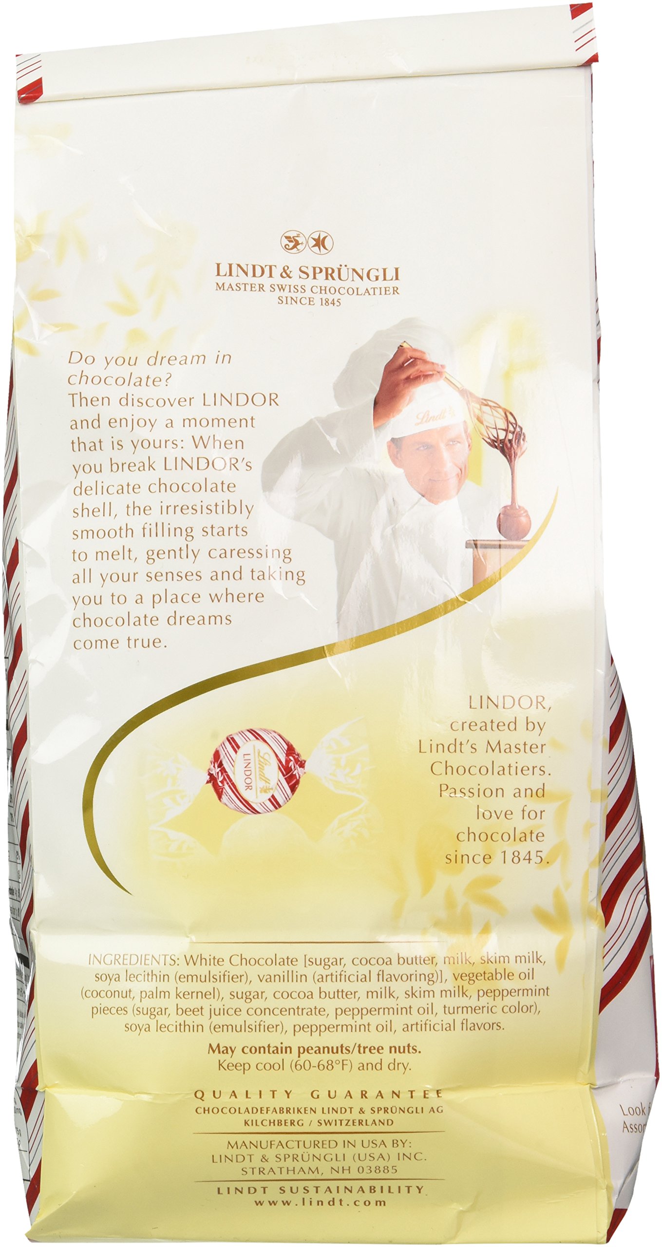 Lindt Lindor White Peppermint Truffles 19 oz Bag Holiday Chocolate