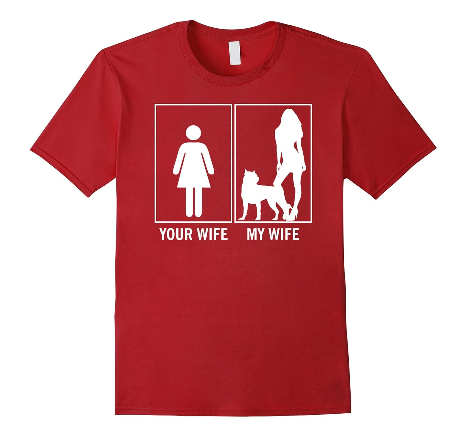 Your Wife My Wife Funny Pitbull T-Shirt Gift for Dog Lovers-ANZ